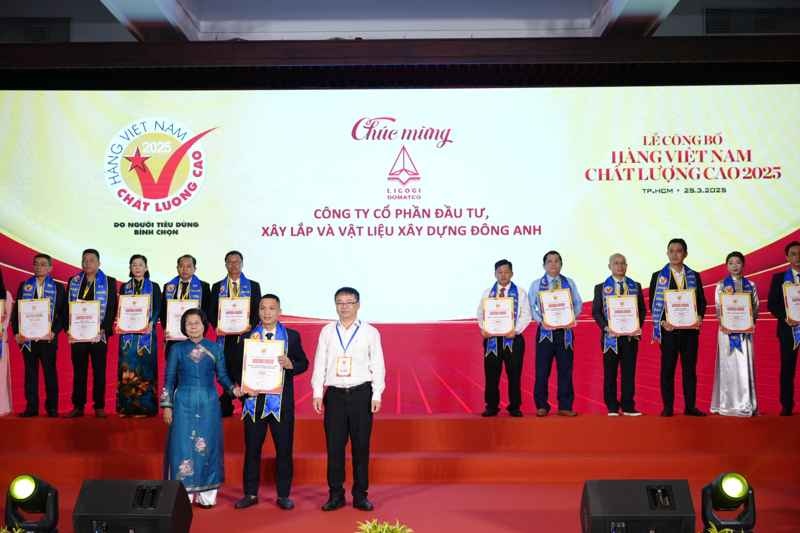 CÔNG TY CỔ PHẦN ĐẦU TƯ, XÂY LẮP VÀ VẬT LIỆU XÂY DỰNG ĐÔNG ANH VINH DỰ ĐÓN NHẬN DANH HIỆU “HÀNG VIỆT NAM CHẤT LƯỢNG CAO 2025”