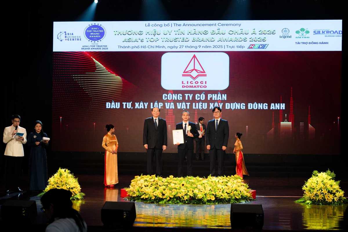 CÔNG TY CỔ PHẦN ĐẦU TƯ, XÂY LẮP VÀ VLXD ĐÔNG ANH VINH DỰ ĐÓN NHẬN – THƯƠNG HIỆU UY TÍN HÀNG ĐẦU CHÂU Á 2025